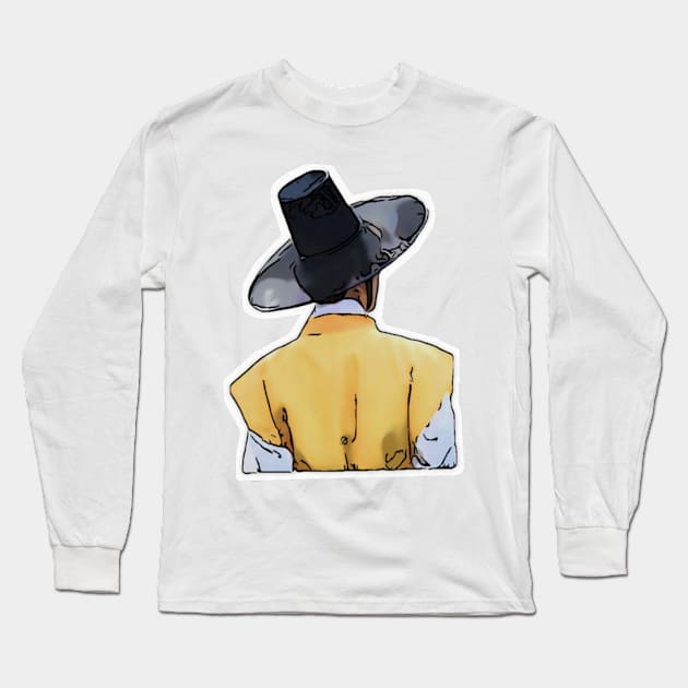 Man in hanbok Long Sleeve T-Shirt by ellaine13